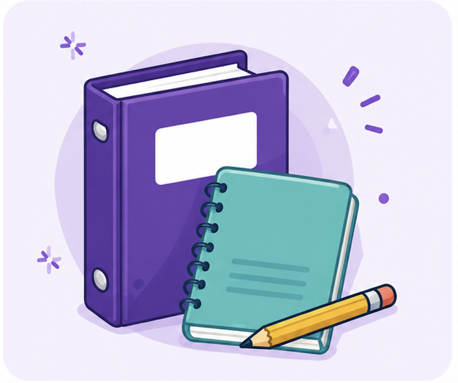 stack of curriculum books representing ready-to-use lesson plans and teacher guides.